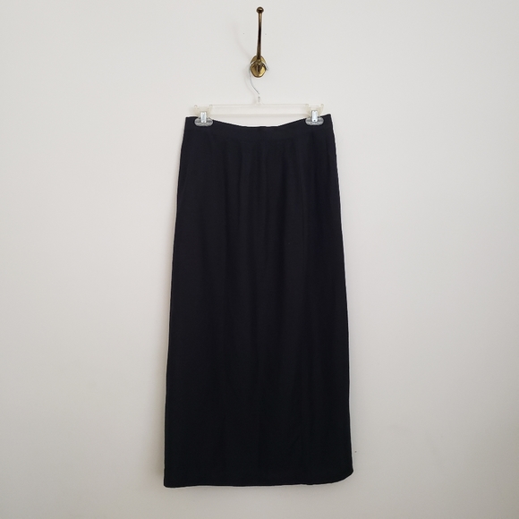 Linen blend button down midi skirt with liner- 8 - Picture 6 of 7
